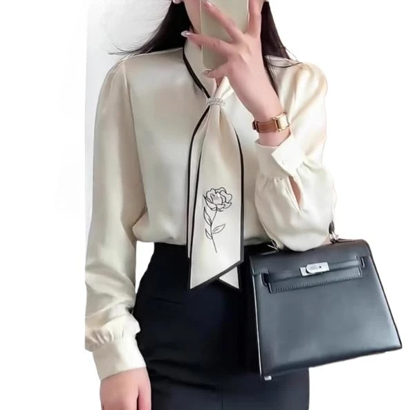 

autumn long sleeve blouses women spring full sleeve white shirts