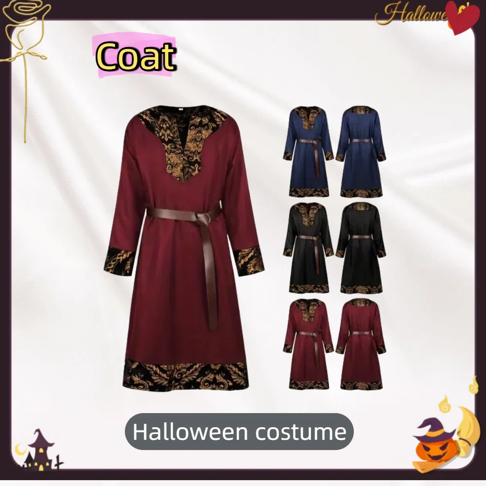 

Средневековая туника викингов, костюм пирата и рыцаря для ролевых игр с кожаным корсетом