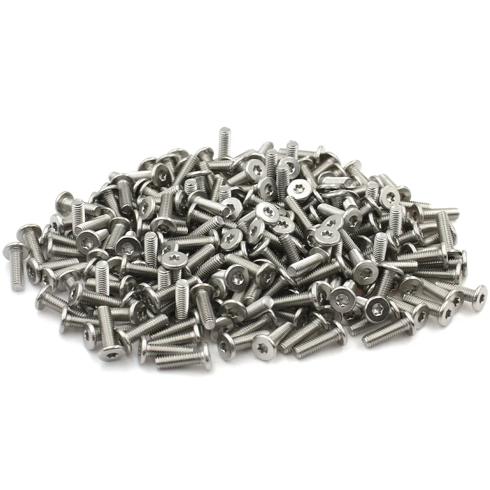 

5-50pcs M1.6 M2 M2.5 M3 M4 M5 M6 M8 304(A2-70)Stainless Steel CM Six-Lobe Torx Ultra Thin Super Low Flat Wafer Head Screw Bolt