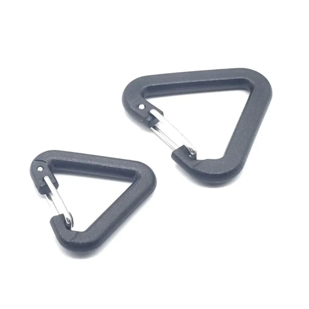 10pcs Plastic Triangle Carabiner Outdoor Camping Hiking Keychain Snap Clip Hook Kettle Buckle Carabiner Accessories