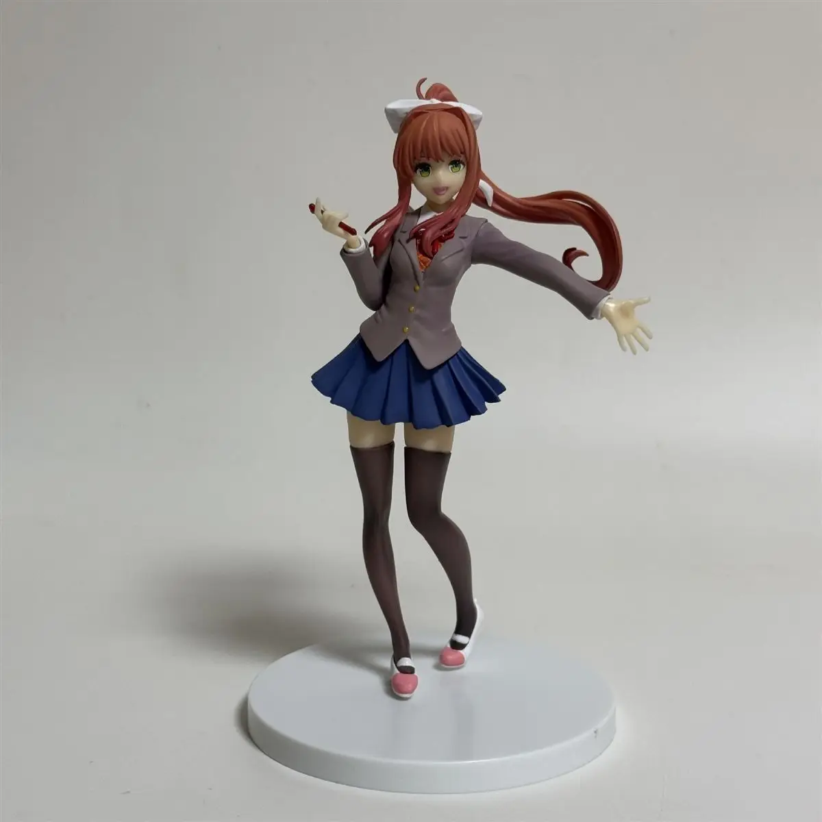IN STOCK Doki Doki Literature Club! Sayori Monika PVC Anime Figurine Model Toy Figure Collection Doll Gift
