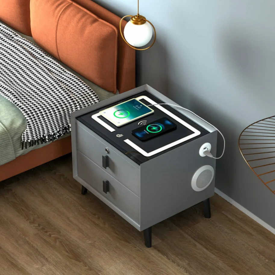 smart bedside table 2 drawers home smart bedside table home office smart furniture coffee table wooden bedside speaker