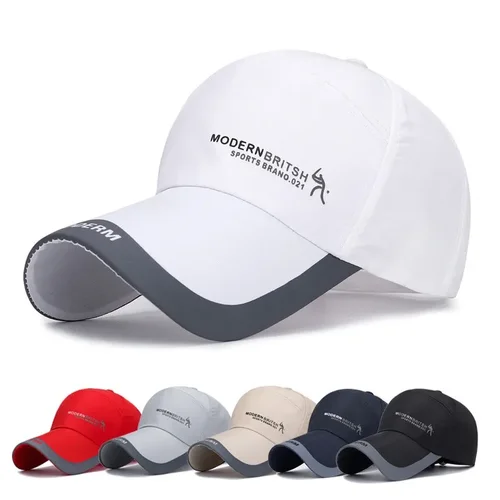 Imagen 2 del producto Gorra de béisbol para deportes al aire libre para hombre y mujer, gorra con visera para correr, transpirable, de malla de secado rápido, ala larga, protector solar, verano 2025