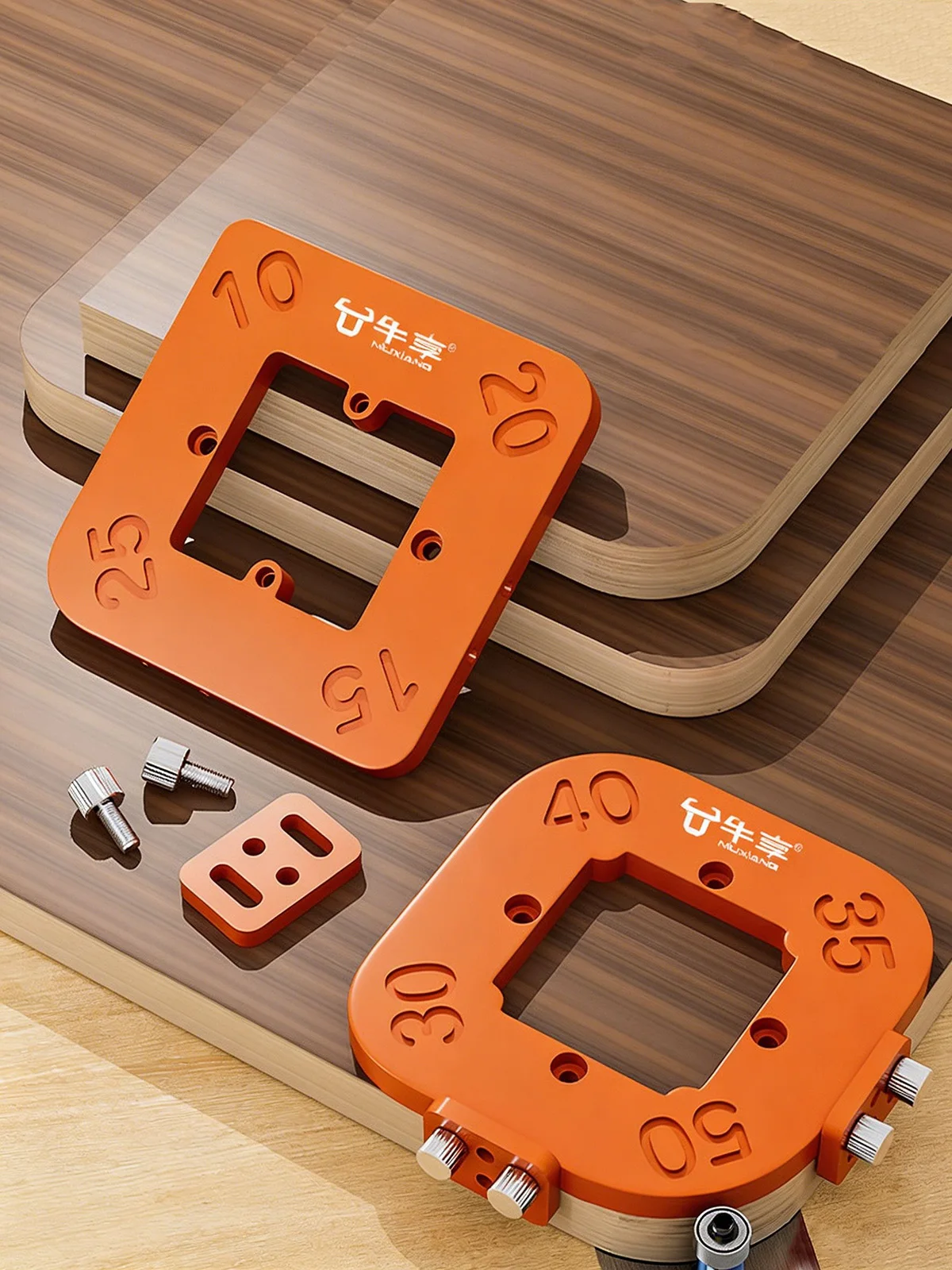 Woodworking Corner Radius Template Jig and Trimming Knife Set R10-R50 ABS Arc Routing Guide Corner Rounding Tool for Cabinet