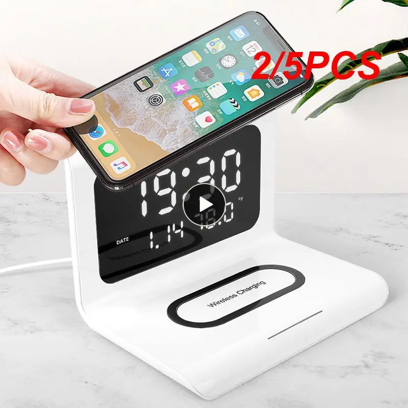 

Wireless Charger And Alarm Clock Multifunctional Creative Clock 3 In1 Wireless Fast Charger Type-C Mobile Phone Charging