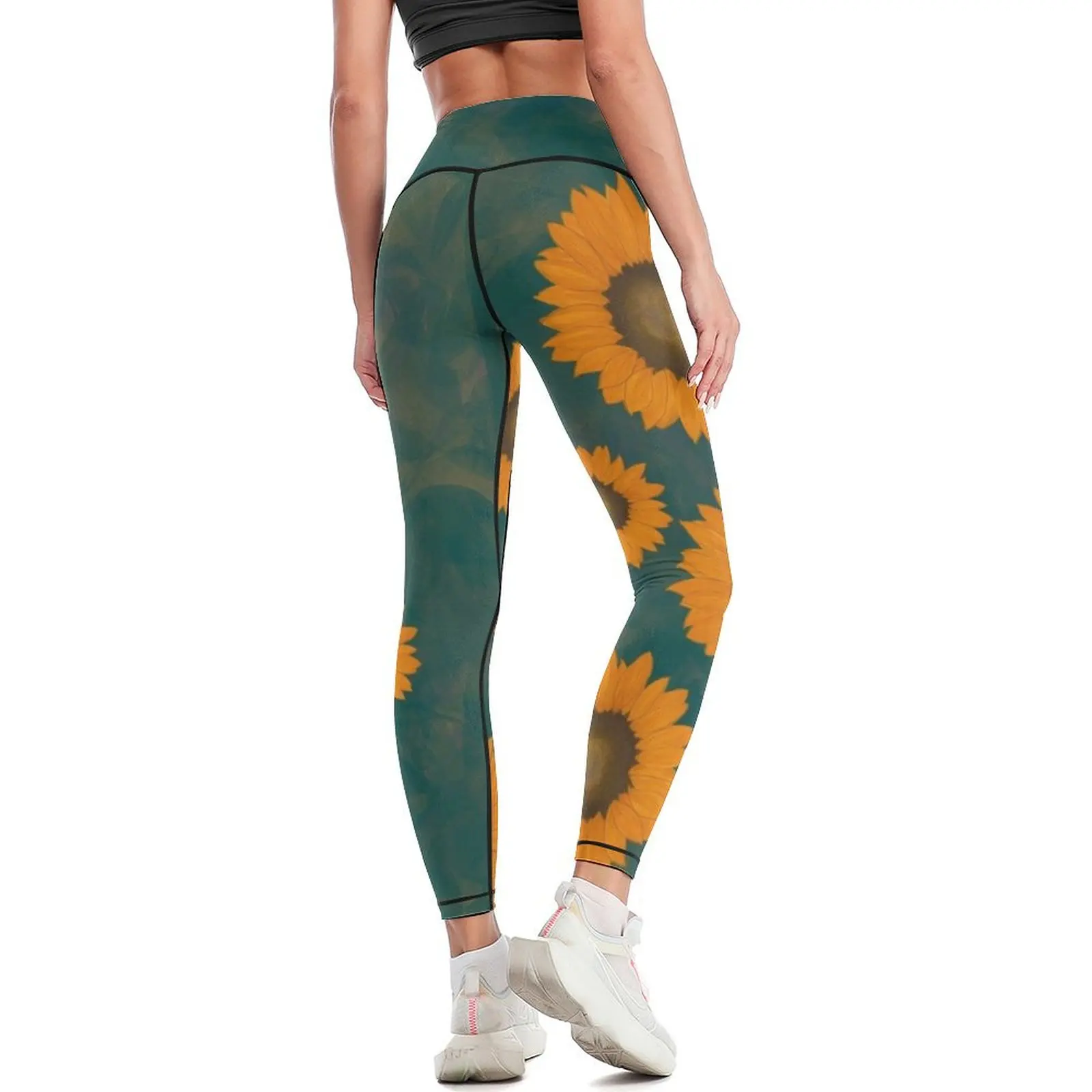 Floresta selvagem feminina esportes leggings, fitness harém calças, roupas exercício, ginásio leggings