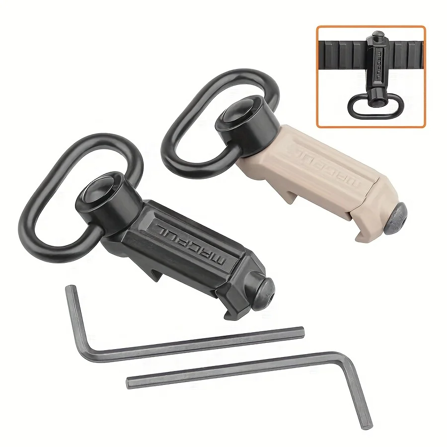 التكتيكية QD حبال جبل RSA السكك الحديدية مرفق سبائك الزنك الألياف المعدنية نقطة واحدة مزدوجة لعشاق معدات الصيد