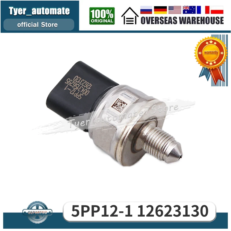 For CADILLAC ESCALADE CHEVROLET CAMARO CORVETTE SILVERADO 1500 SUBURBAN GMC YUKON 5PP12-1 12623130 Fuel Rail Pressure Sensor