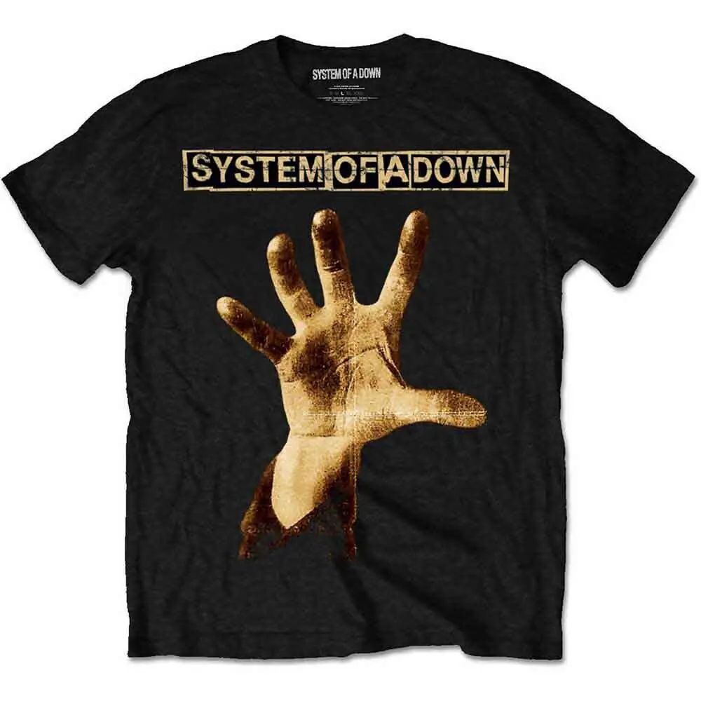 System Of A Down Hand T Shirt Black New