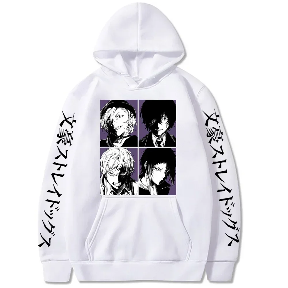 Casual Hoodies Cool Cartoon Streetswear Men Unisex Top Sweatshirt Anime Bungo Stray Dogs Nakajima Atsushi Dazai Osamu hoodies