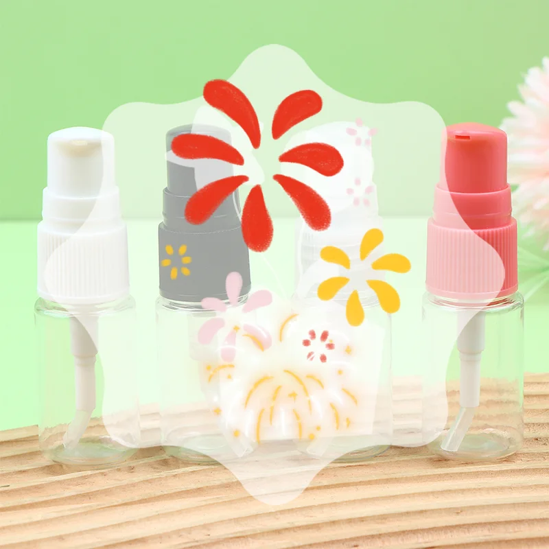 Butelki na balsam, esencję, krem, podróżne, kolorowe, plastikowe, wielokrotnego użytku, z pompką, puste pojemniki kosmetyczne, narzędzie do makijażu, 10 ml, 30 ml