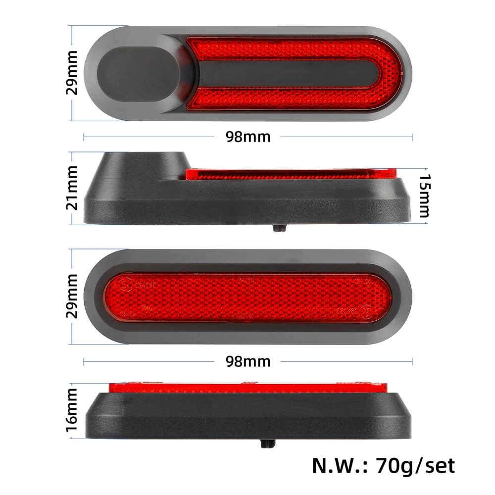 Copriruota riflettente Proteggi guscio Tappo mozzo anteriore posteriore Riflettore notturno di sicurezza per scooter elettrico Xiaomi M365 Pro 2 1S