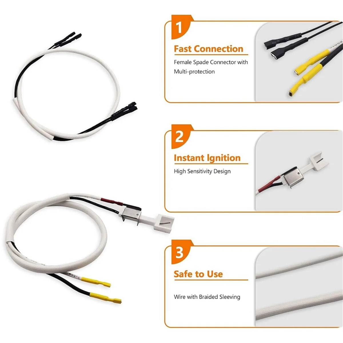 

Gas Grill Parts 7642 Grill Igniter Kit for Spirit I&II 210-310 Gas Grill,Electronic Igniter Kit for Models E-210,S-210,E-310