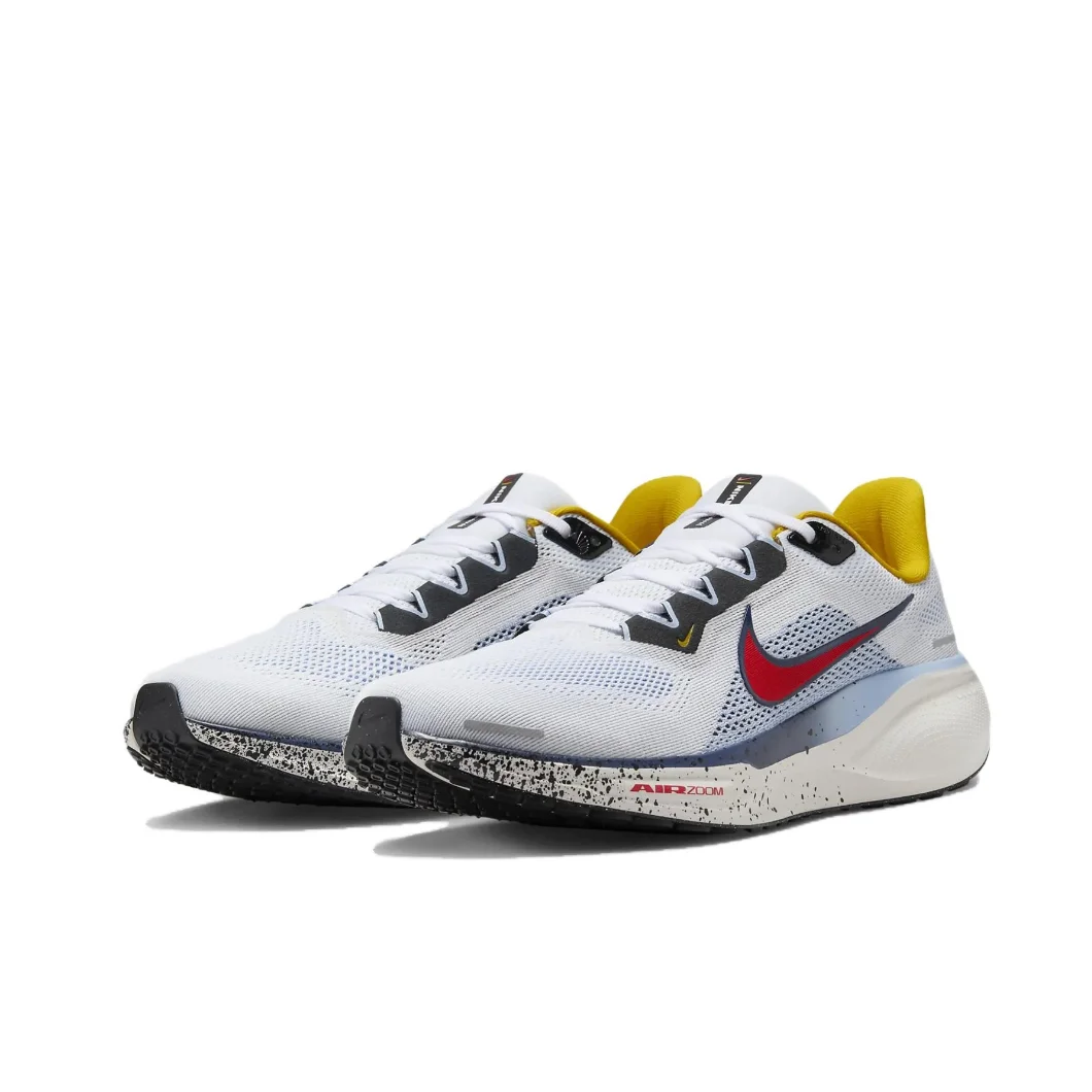 Nike Pegasus 41 Men's and Women's Road Professional Running Shoes Winter Breathable Lightweight sneakers Cushioning White&Blue