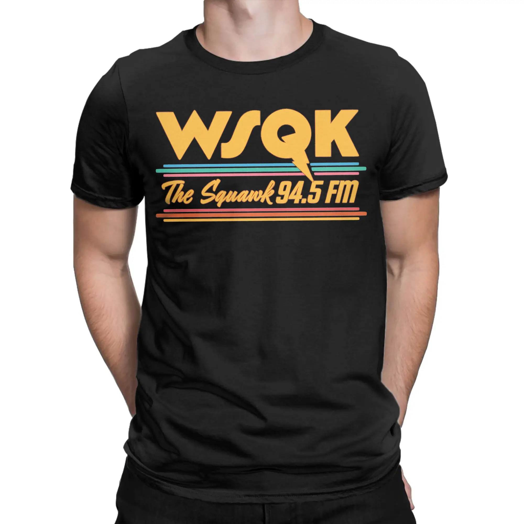 WSQK The Squawk T-Shirts for Men Dustin Henderson  Casual Cotton Tee Shirt Crew Neck Short Sleeve T Shirt 6XL Clothing