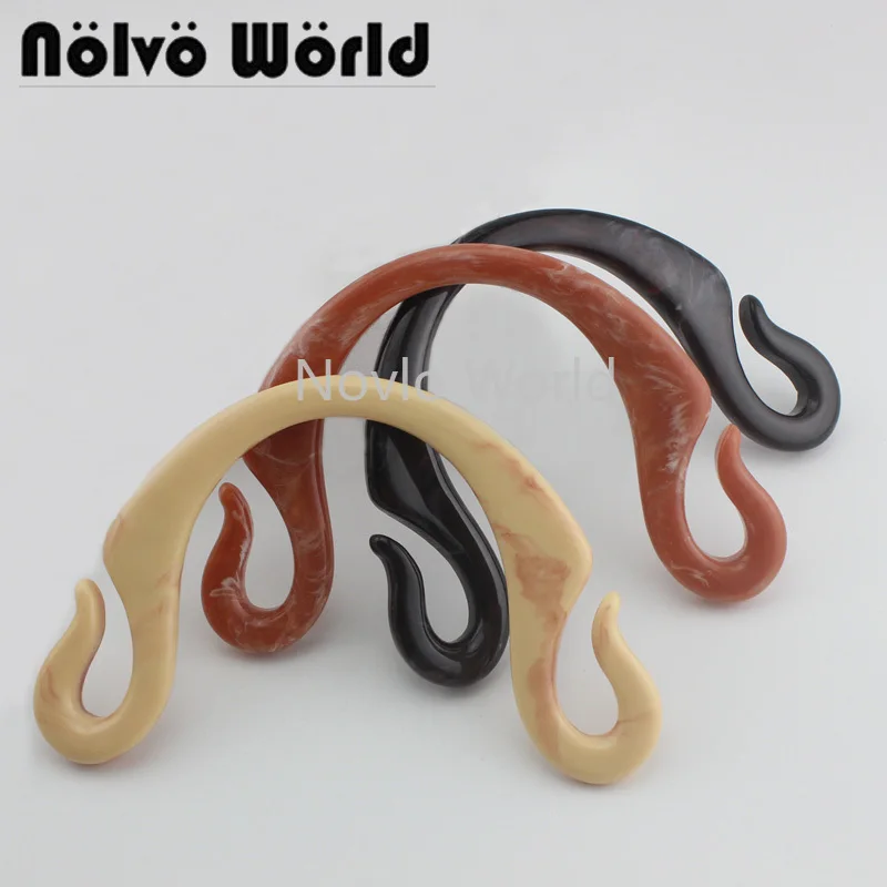 

2-10-20 Pieces 17*11cm Resin Bag Handle Replacement Wooden/Plastic Bag Handles for Handbag Wallet Purse Bags Straps Accessories