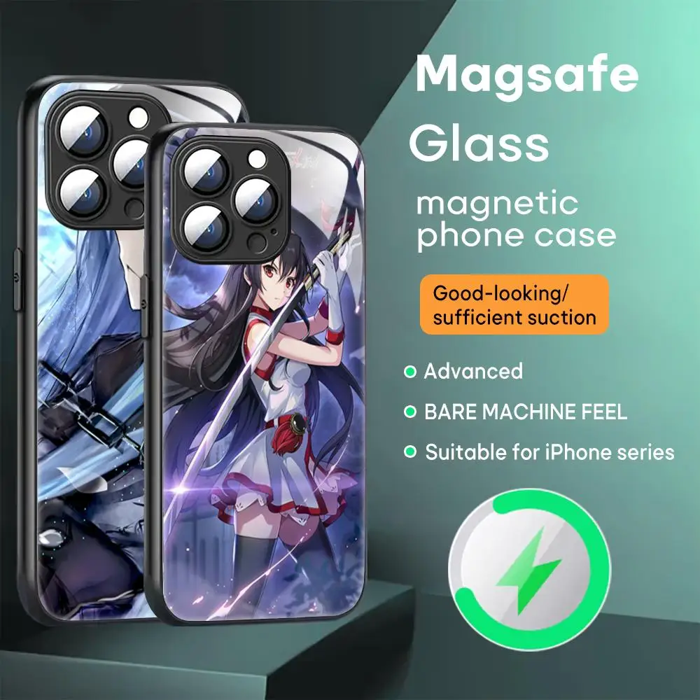 Anime Akame Ga Kill Phone Case For iPhone 16 15 14 13 12 11 X XR XS XSMAX 8 Plus Mini Pro Max Glass Magnetic Phone Case