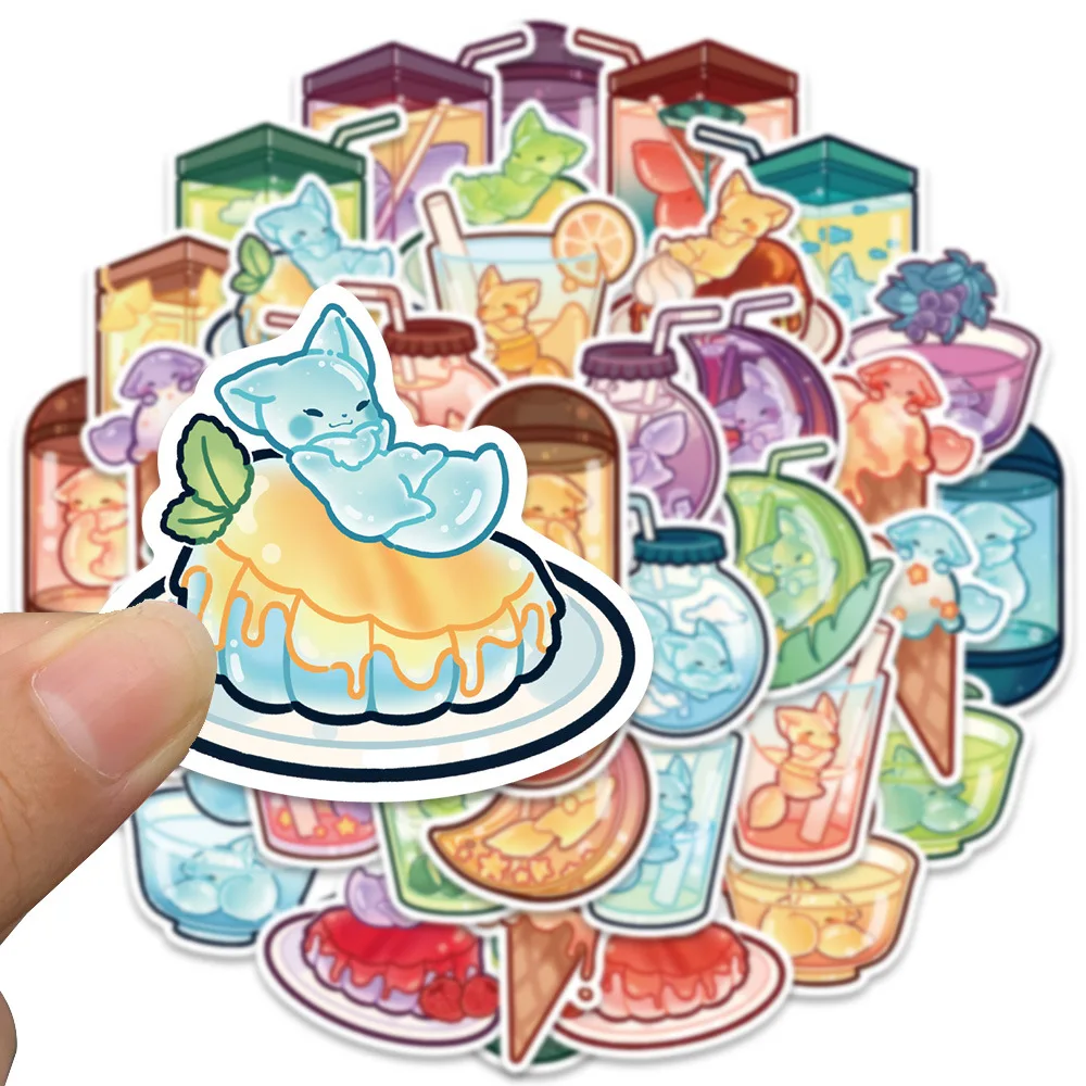 10/30/50PCS Cartoon Jelly Fox Sticker Graffiti Sports iPad Desk Notebook Helmet Car  Pattern Scrapbook Toys Decoration Wholesale