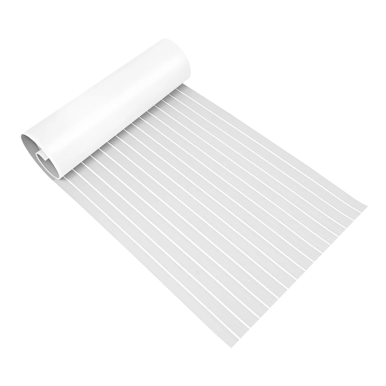 Modern Light Grey, White Self-Adhesive Flooring Mat, Non-slip Floor Mat, RV Flooring Mat