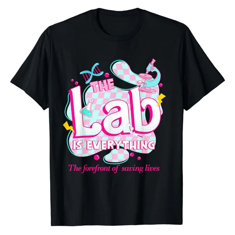 

Retro Lab Week 2024 Medical Lab Tech Team Patient Care Tech T-Shirt MLS MLT Lab Scientist Top Histology Technologist Graphic Tee