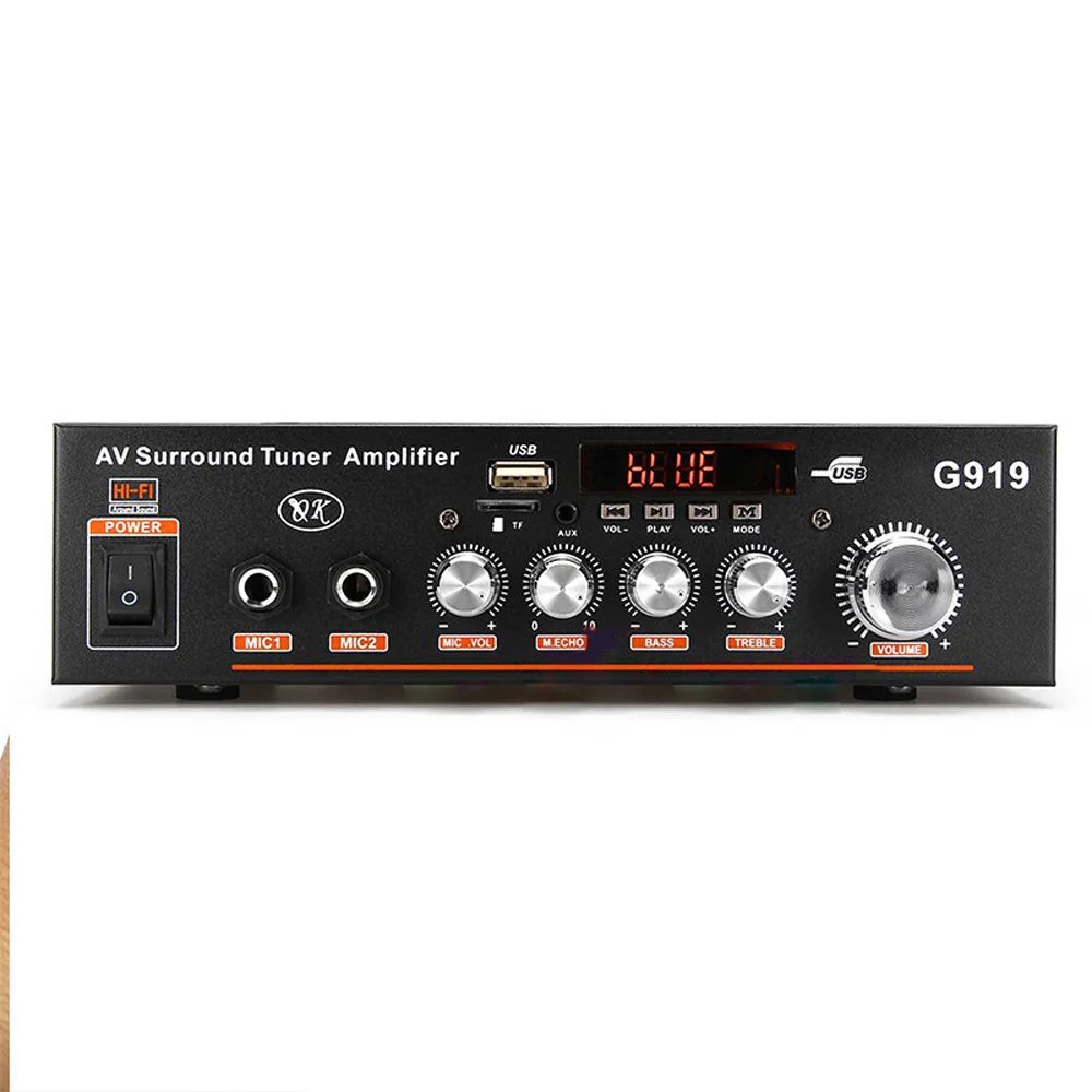 HOT G919 Smart Digital Audio Sound Power Amplifier For Speakers with BLUETOOTH/USB/SD/FM mini amplifier