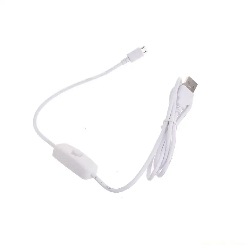 F62C Charging Cable WithSwitch forAndroids Phones Micro USB USB Power Supply Cord 100CM 300CM
