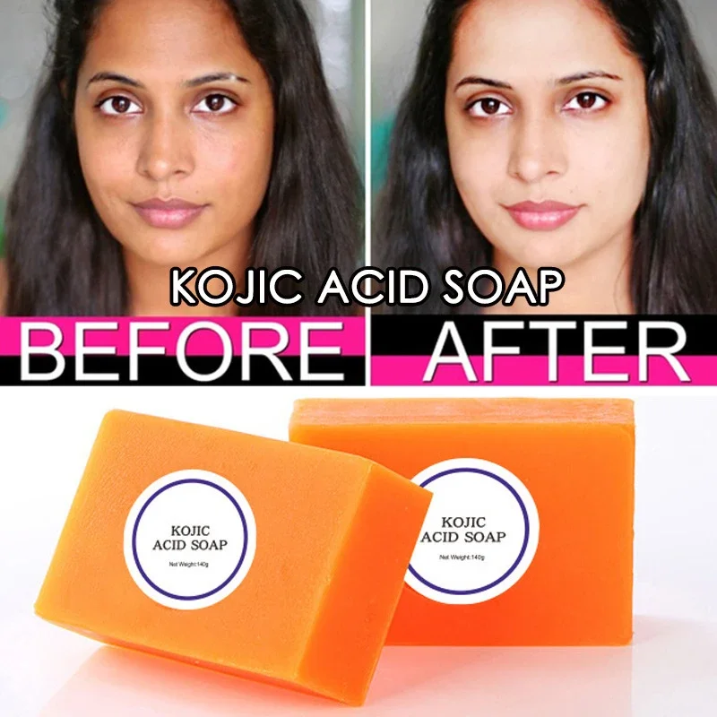 1pc Sabão Ácido Kojic Handmade Whitening Sabão Pele Lightening Soap Sabões feitos à mão Glutationa Whitening Sabão Branqueamento Da Pele Limpo