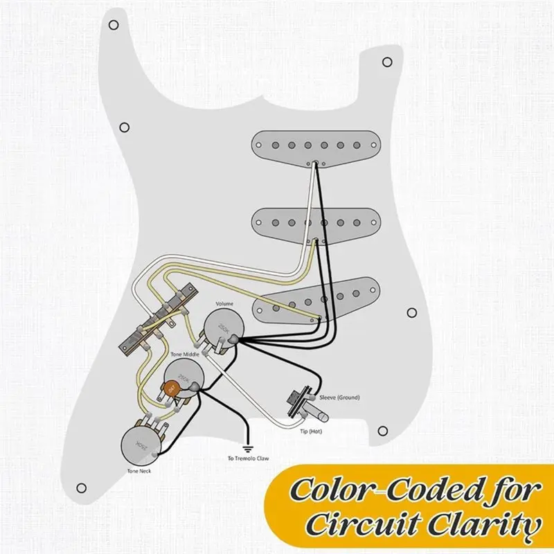 ABLB-30FT Cloth Covered Pushback Guitar Wire Set, Vintage Style Waxed Braided Guitar Wiring Kit, 22AWG Pre
