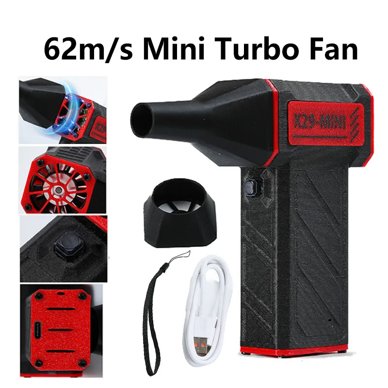 

New Jet Fan blower 5600mAh Air Blower Handheld Mini Turbofan with Power Light 62m/s High Speed Cordless Turbo Fan