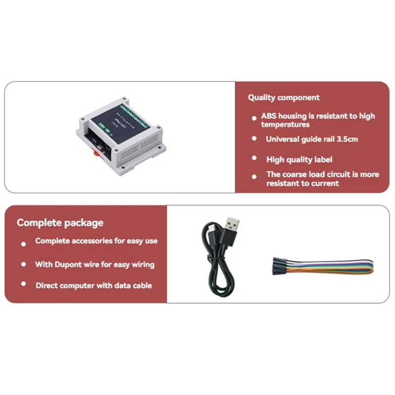 ABMF-Industrial Control Board USB Relay PRO 4-Way Relay Isolation Rail USB/TTL Control Board Forautomation Application