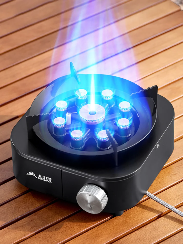 BISINNA cuisinière à gaz de Camping Portable 10000W haute puissance de feu brûleur de feu fort pour les voyages en plein air Barbecue pique-nique randonnée