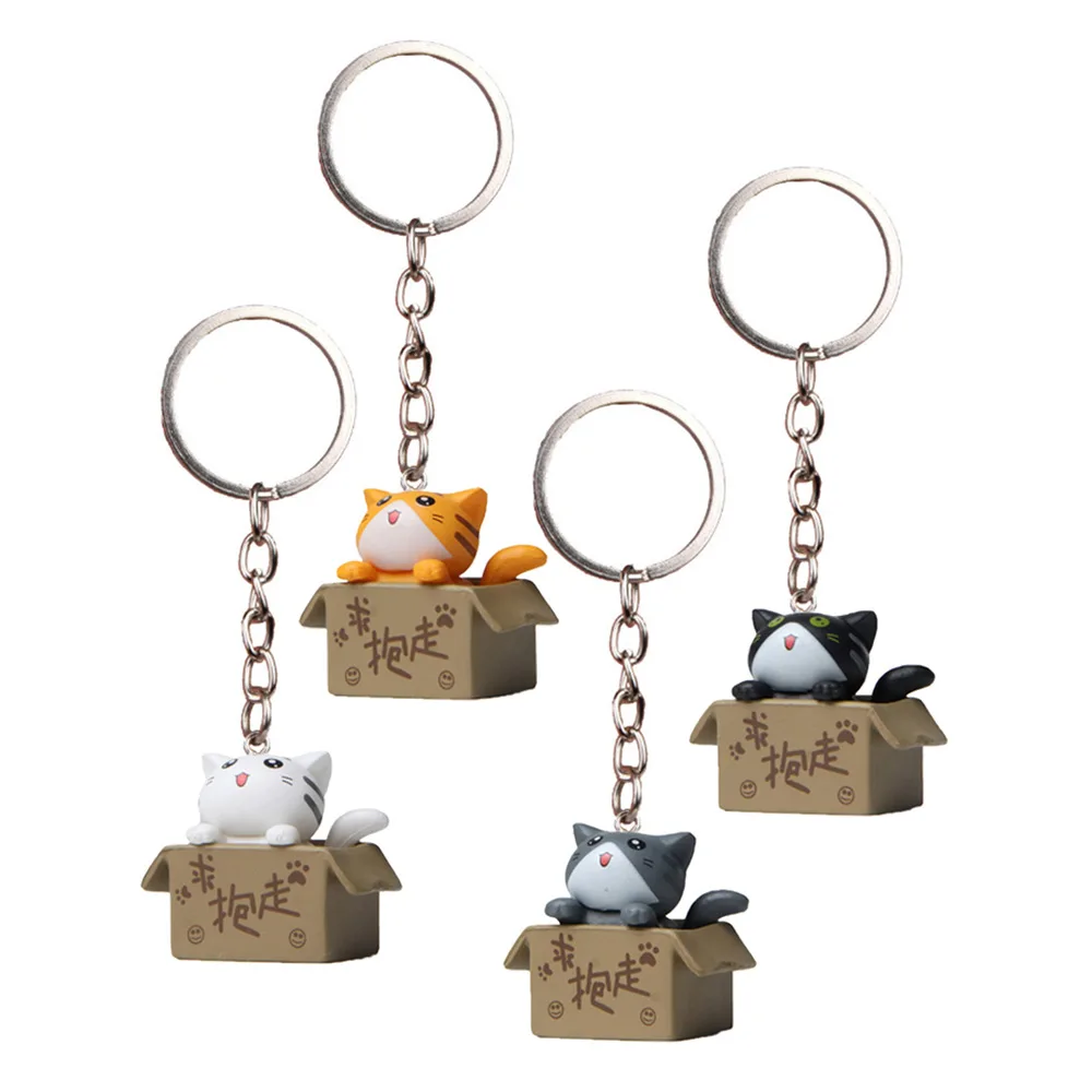 Portachiavi gatto cartone animato adorabile Portachiavi giocattolo gatto cartone fortunato Portachiavi ciondolo animale domestico Gioielli creativi Regalo Accessori moda