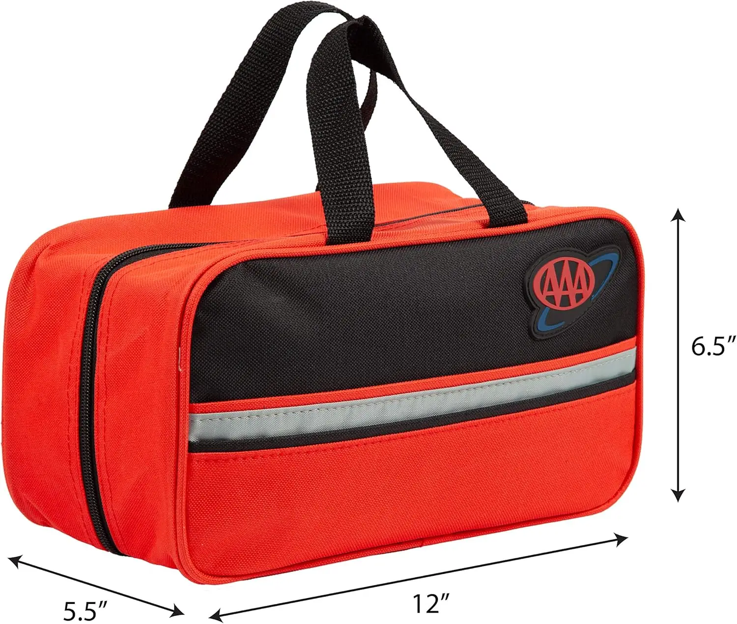 AAA プレミアムロードキット、ジャンパーケーブル、懐中電灯、救急箱付きの42点緊急車載キット、4330AAA、ブラック