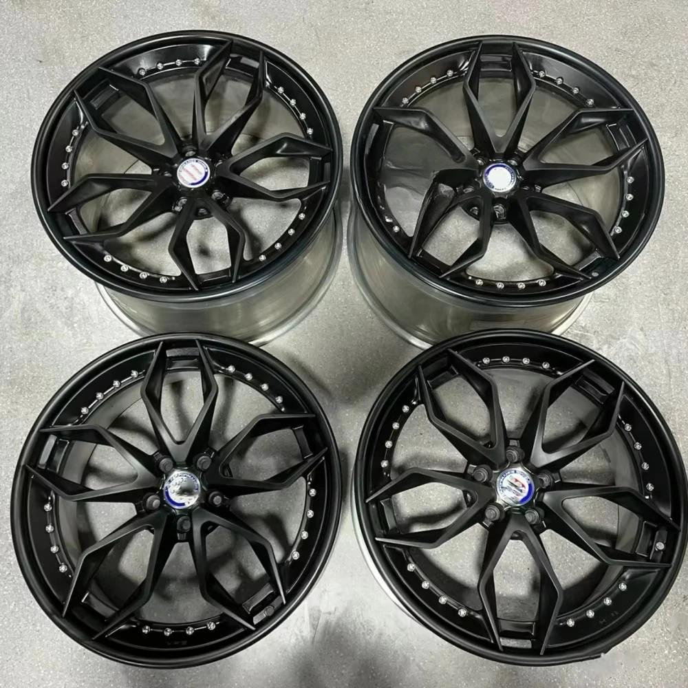 3 Piece Forged Wheels Black Aluminum Alloy Rim 19 20 21 22 23 for 911 992  M3 M4 X5 X6 Lamborghini  RS7 RS6 Ferrai F8 488