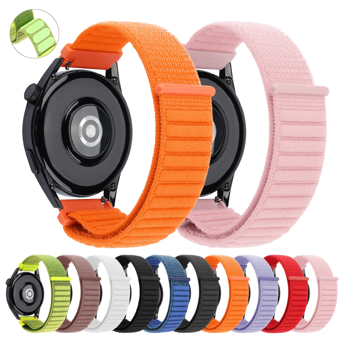 20 22mm Nylon Loop Strap For Amazfit BALANCE 2/Bip 6 5 Braided Band For GTR 4 3 Pro/GTR 42mm 47mm/GTS 4 2 Mini/Stratos Bracelets