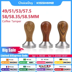 Ubijak do kawy 41 mm 49 mm 51 mm 53 mm 57,5 mm 58,35 mm Drewniany uchwyt ze stali nierdzewnej Delonghi Breville Barista Espresso Akcesoria