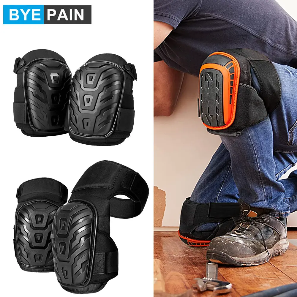 

Knee Pads for Work with Improved Adjustable Thigh and Shin Double Straps; Heavy Duty Shell, Soft Foam Padding and Gel Cushion