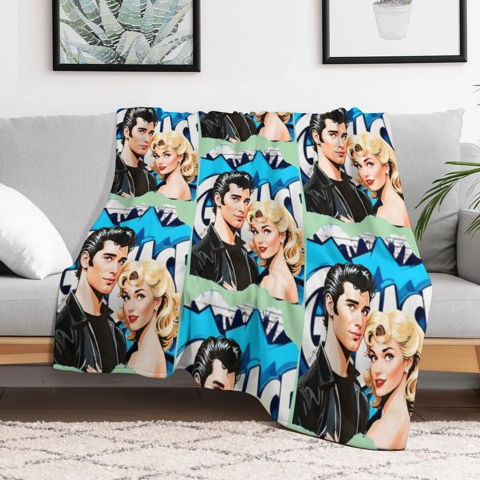 

Grease Lightning Throw Blanket halloween cosplay anime Blankets Sofas Of Decoration Quilt Blankets