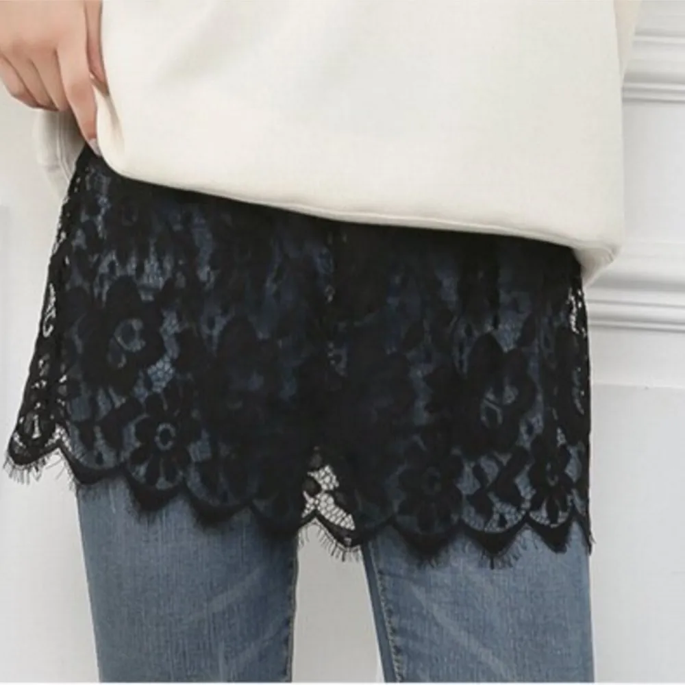 

Bottoming Lace Skirt Shirt With Top Fake Hem To Cover Crotch Butt Curtain Spring Summer Inner Layering For Women Ropa Mujer