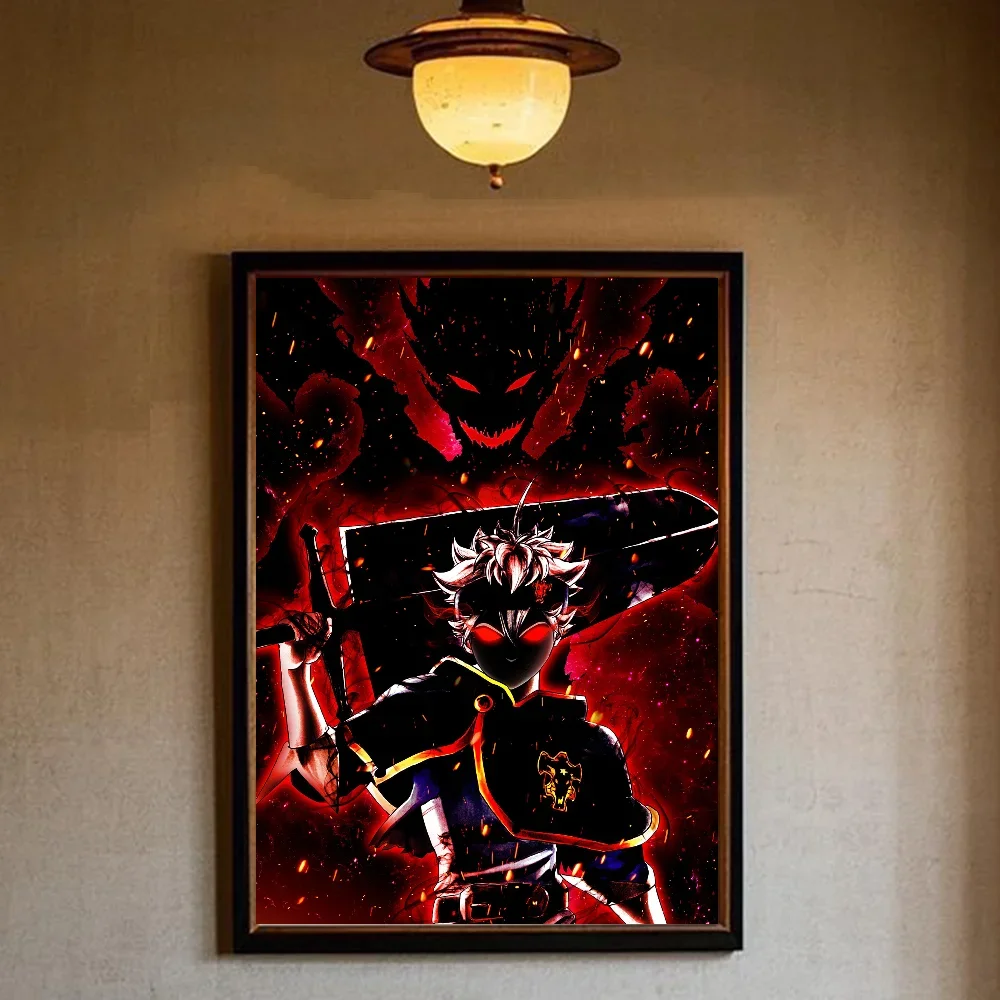 ملصق جمالي قماش الملصقات والمطبوعات جدار أنيمي الأسود البرسيم سقوط صورة فنية لغرفة المعيشة فن الديكور #4