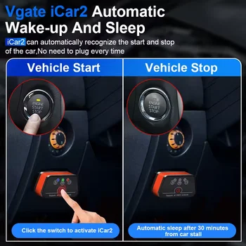 Skener Vgate iCar2 OBD2 z roku 2025 s Bluetooth/Wifi verzí, diagnostické nástroje pro auta/motocykly, podporuje TuneECU pro motocykly Triumph 8 nejlepší prodej triumf skeneru - №7