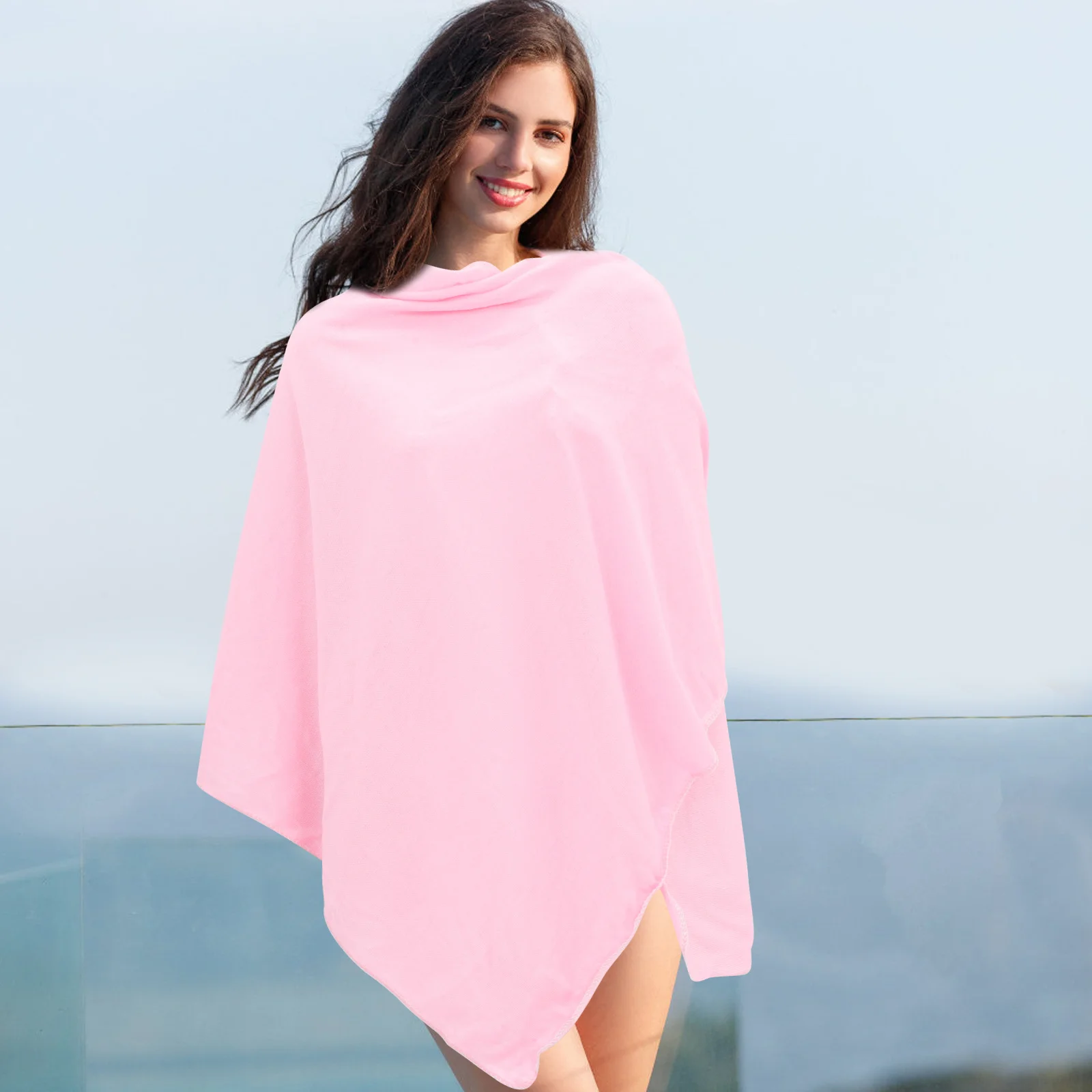 

Quick Dry Microfiber Bath Towel 70x140cm Women Lightweight Comfortable Spa Beach Swimming Travel Pink Bath Towels