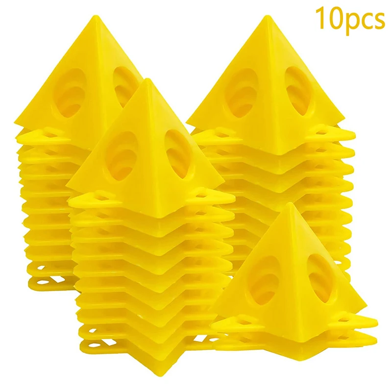 

10Pcs Plastic Pyramid Triangle Stands Set Non-Stick Painting Feet Pad Cone Stands For Carpenter Painter Accessories