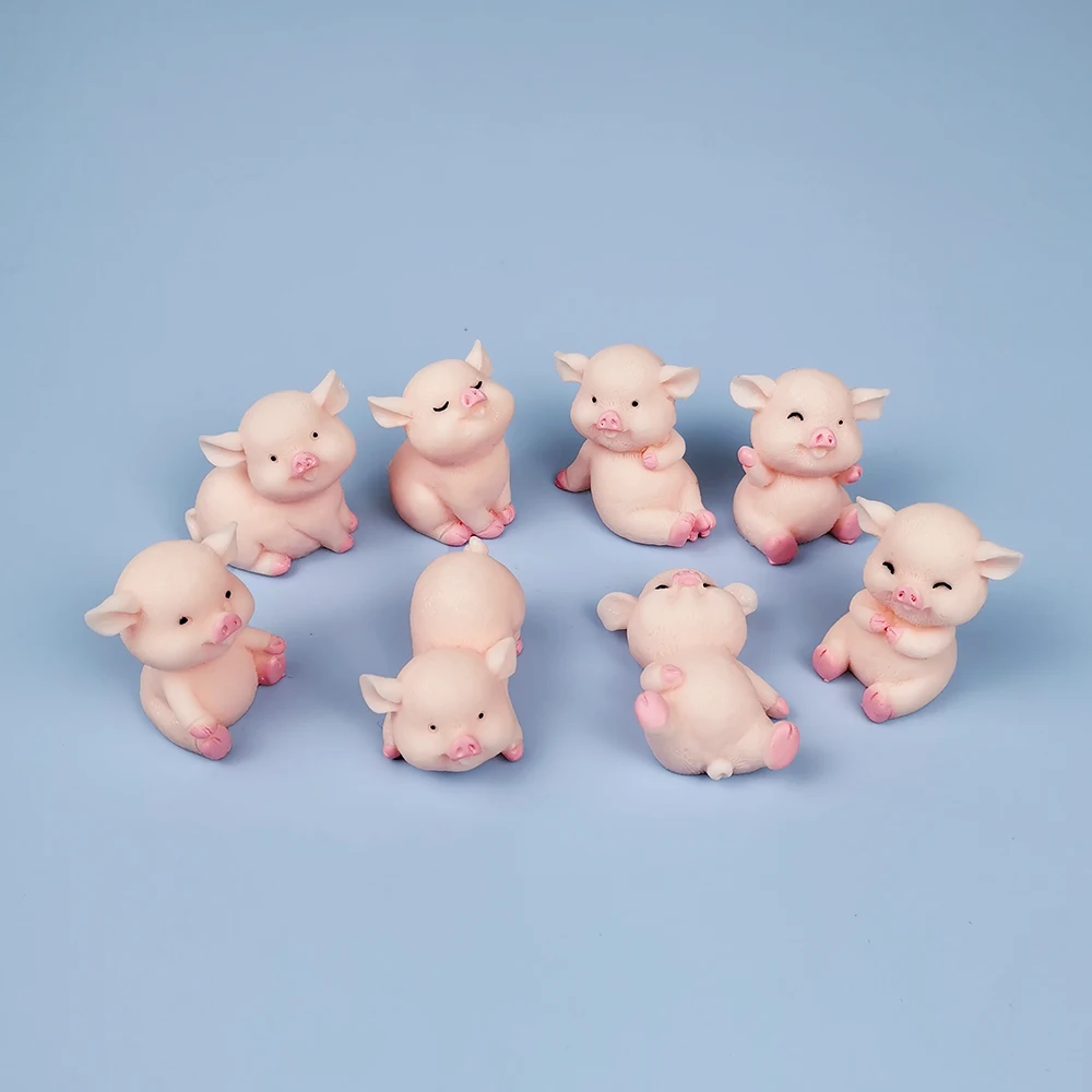 PRZY Mould Silicone Mini Piggy Baby Molds Piglet Mold 3D Soap Molds Handmade Fondant Soap Clay Resin Candle Mould