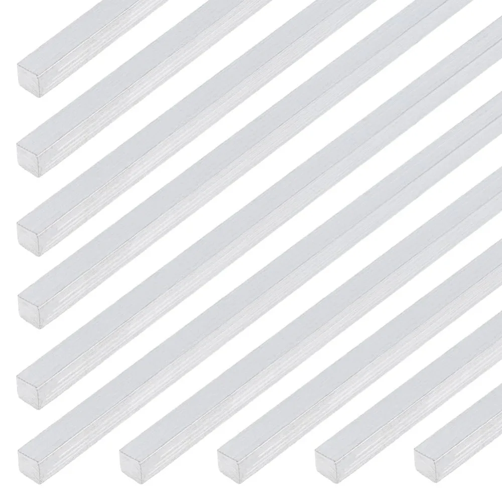

10 Pieces of 1/2" X1/2" Square Aluminum Bar 13" Long Solid New Mill Stock General Purpose Plate Mill Stock Square Bar Block