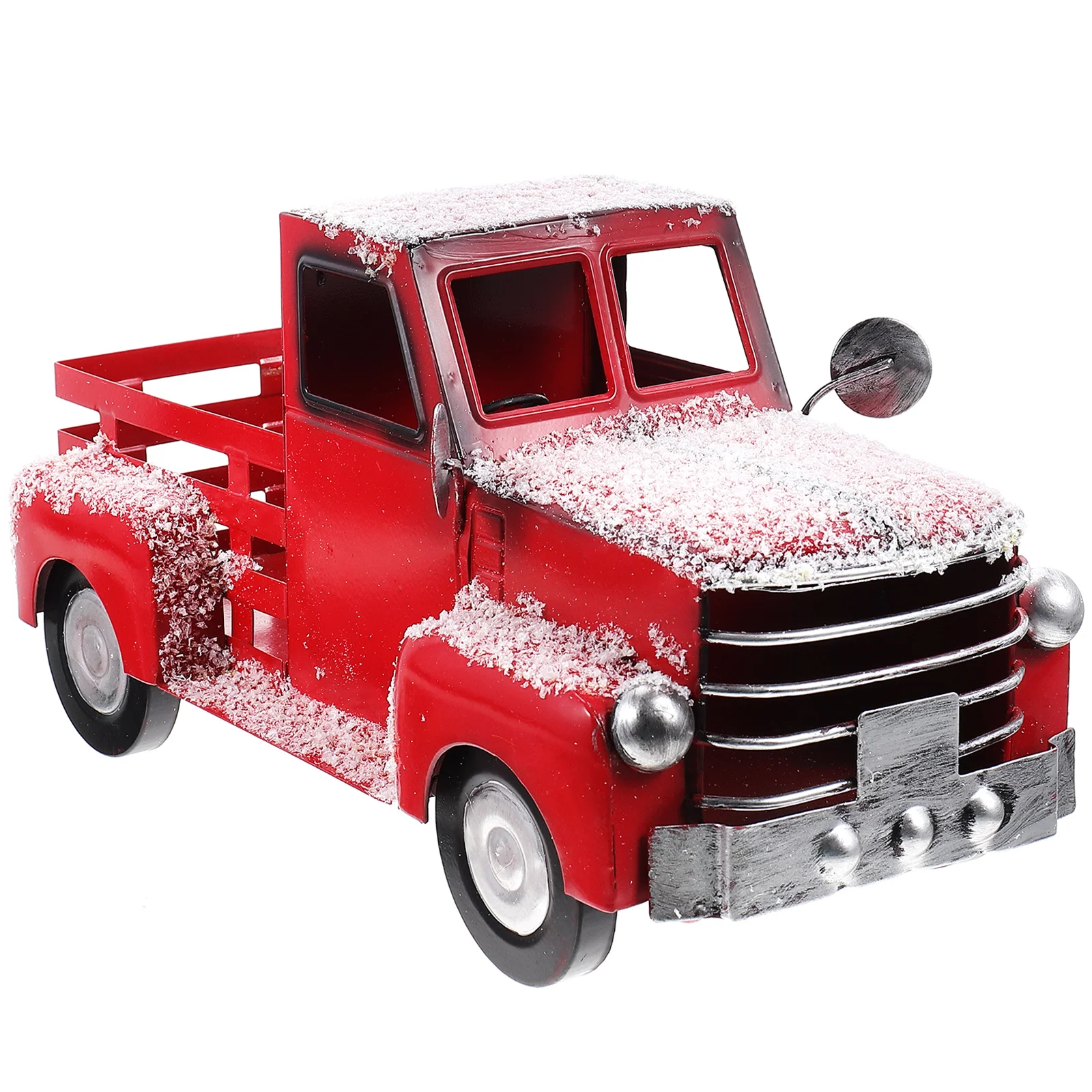 

Christmas Iron Truck Xmas Table Decor Red Ornament Desktop Vintage Car Tree Adorn Metal Supply