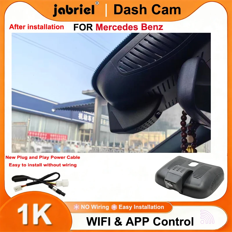 

Dash Cam Car DVR Camera DVR 1K 1080P Wifi Plug and Play Video Recorder for Mercedes Benz GLB 2023 2024 2025 2026 DashCam Car DVR