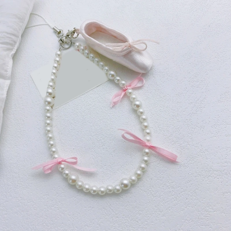 Charm Ballet Key Holder Accessory Multipurpose with Sturdy Ribbon Detail Fashion Accessory for Trendy Women Ladies Y08E