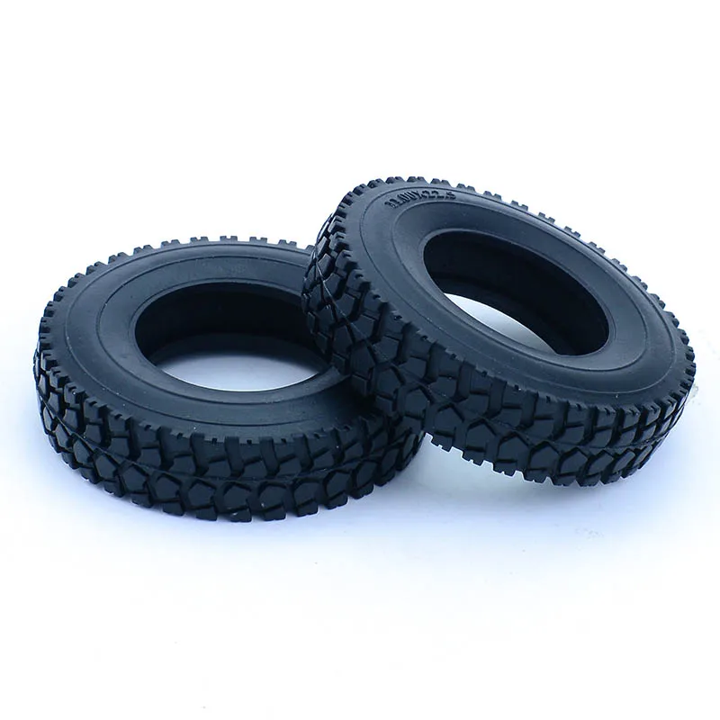 1 Pair 20mm Rubber Tire Tyre for 1/14 Tamiya RC Dump Truck SCANIA 770S R620 VOLVO BENZ Arocs MAN TGX LESU Car Accessories