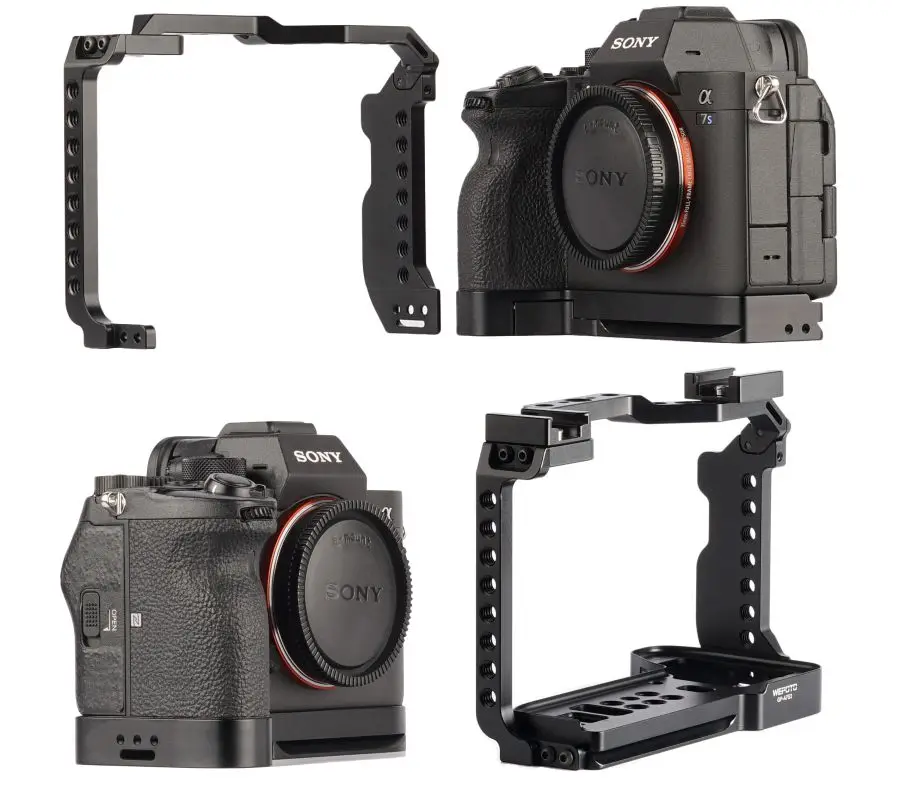 Gaiola da câmera de wepoto para sony alpha 7s iii/a7s iii/a7s3-1002